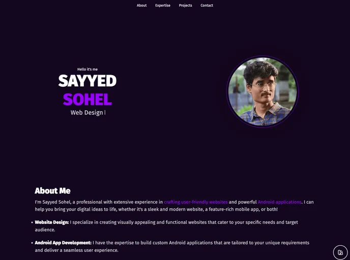 screenshot of Sohez.github.io
