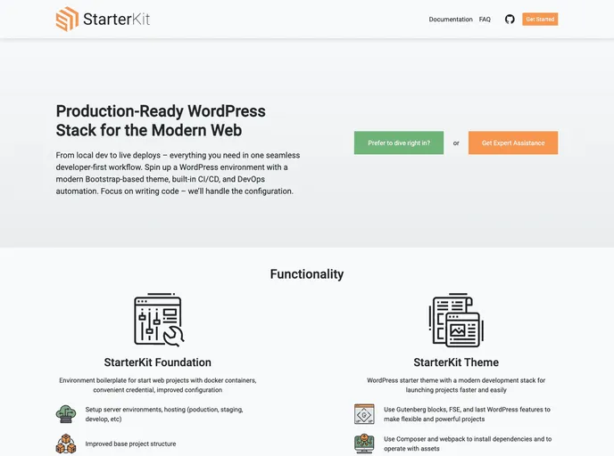 screenshot of Starter Kit Theme