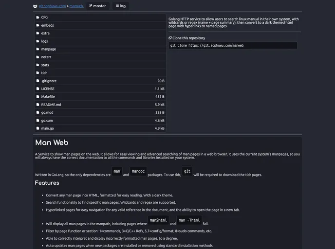 screenshot of Manweb