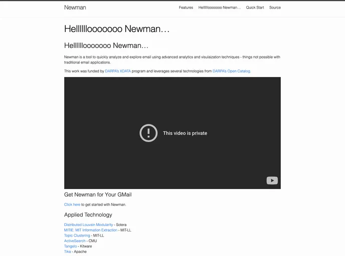 screenshot of Newman