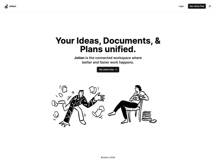 screenshot of Jotion