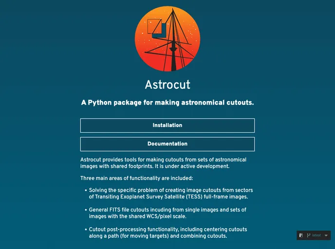 screenshot of Astrocut