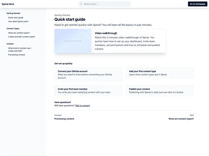 screenshot of 11ty Docs Template