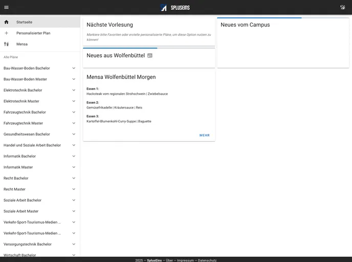 screenshot of SplusEins