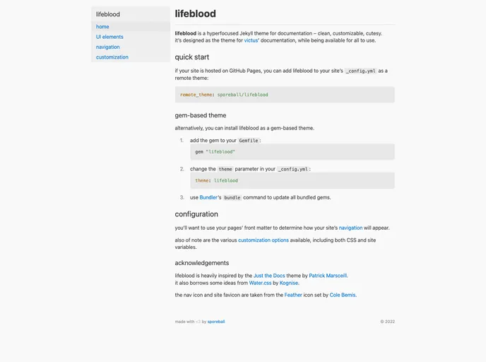 screenshot of Lifeblood