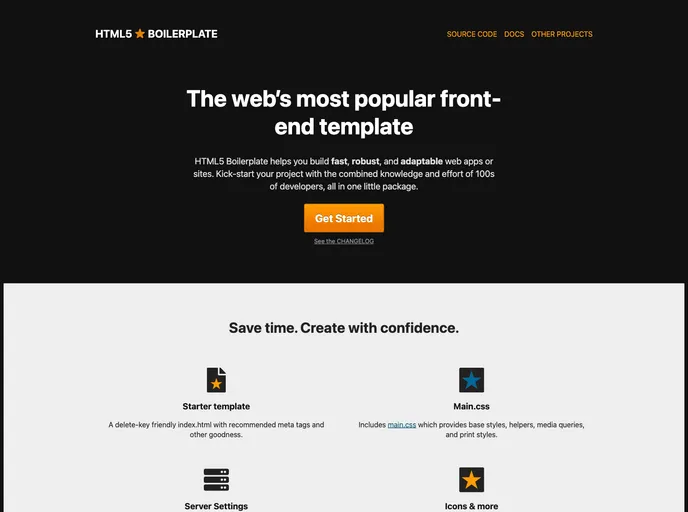 screenshot of Compass Html5 Boilerplate