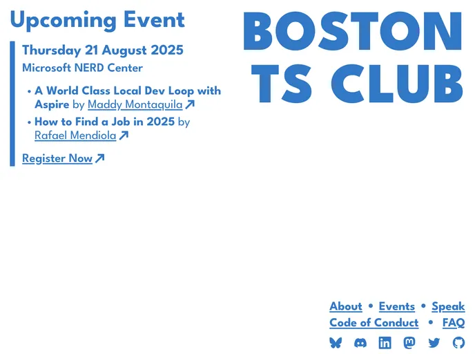 screenshot of Boston Ts Website