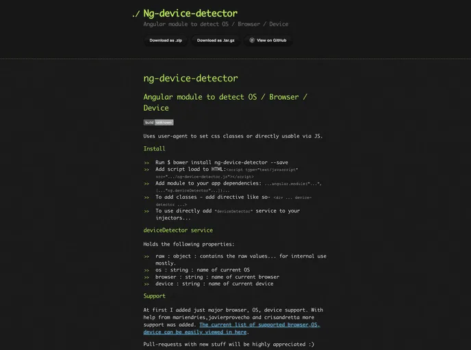 screenshot of Ng Device Detector