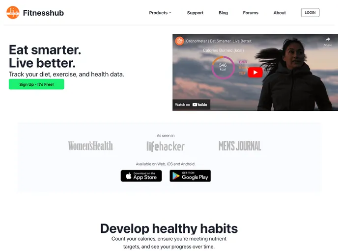 screenshot of FitnessHub