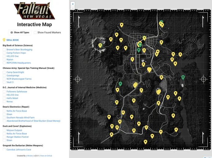 Fallout New Vegas Interactive Map