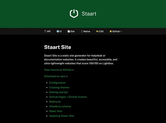 screenshot of Site