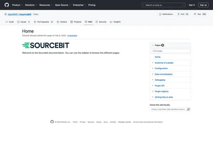 screenshot of Sourcebit