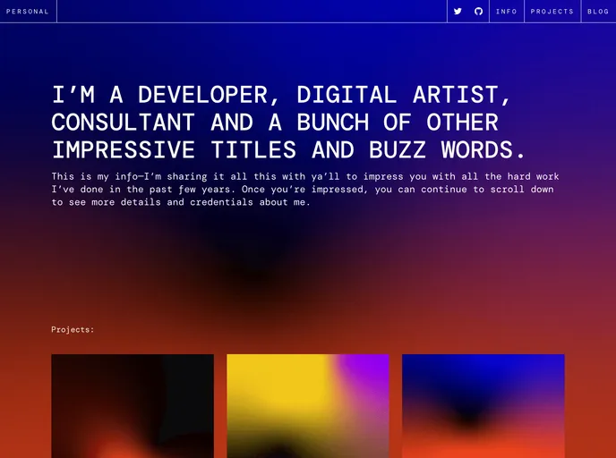 screenshot of Personal Nextjs Theme