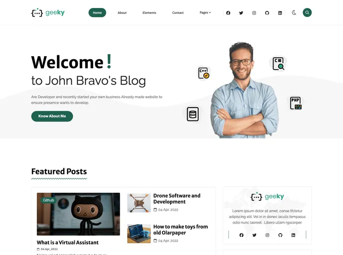 screenshot of Geeky Astro