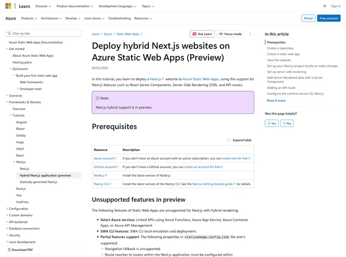 screenshot of Nextjs Starter