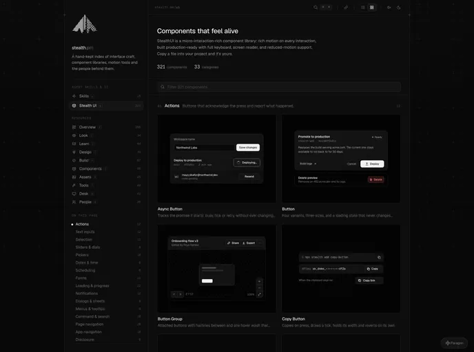 Stealth UI screenshot