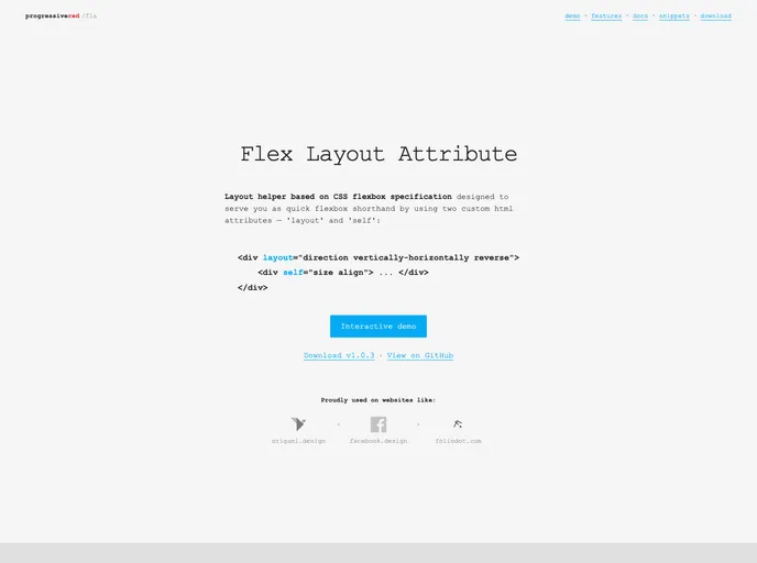 screenshot of Flex Layout Attribute