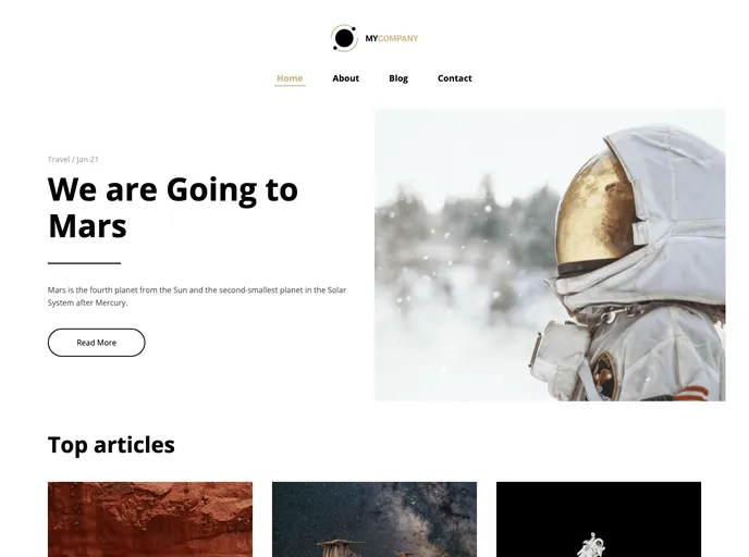 screenshot of Storyblok Gridsome Boilerplate Moon