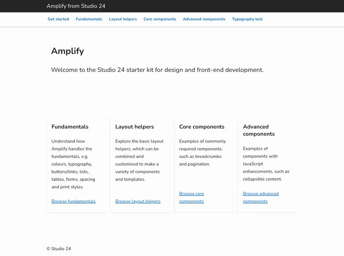 screenshot of Amplify