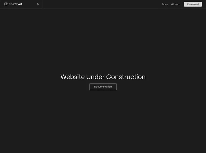 screenshot of ReactWP