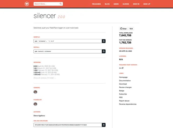 screenshot of Silencer