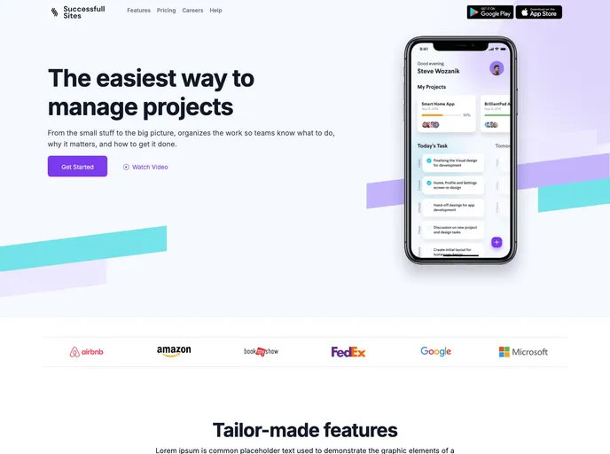 screenshot of Agency Website