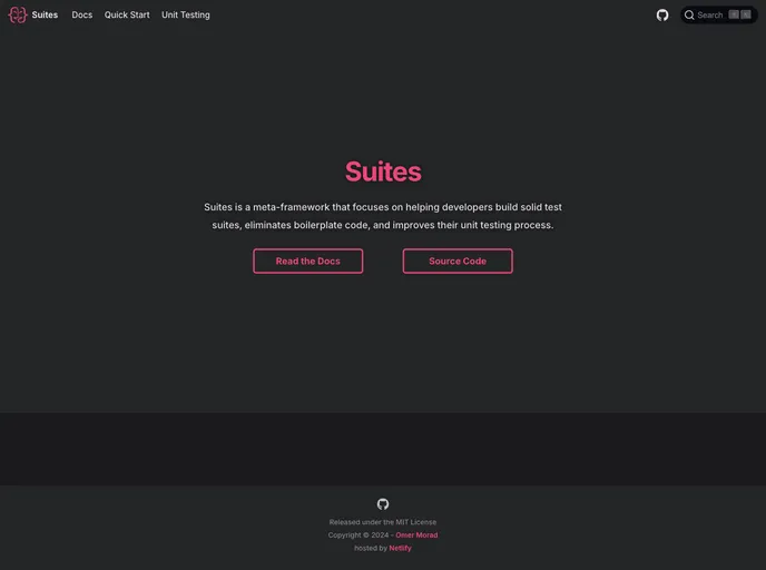 screenshot of Suites