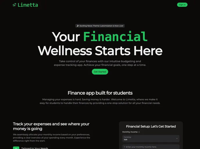 screenshot of Limetta