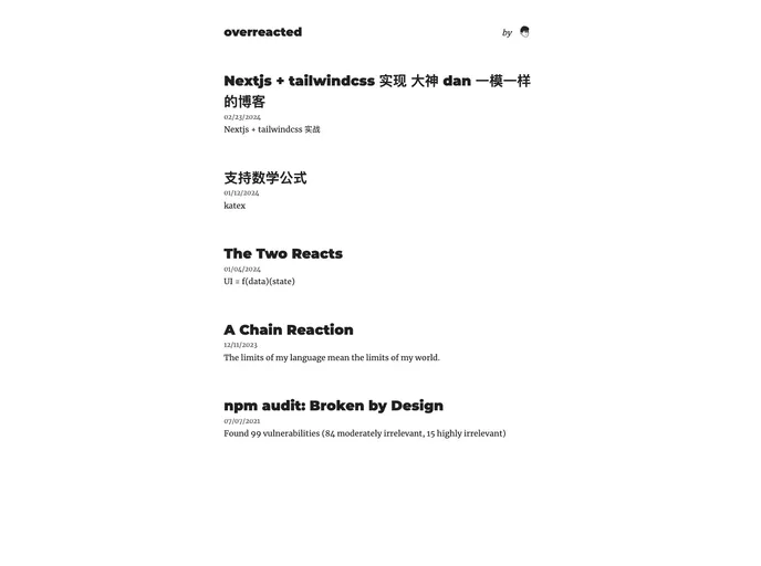 screenshot of Astro Blog