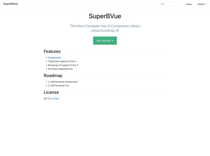 screenshot of SuperBVue