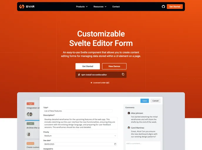 screenshot of Editor