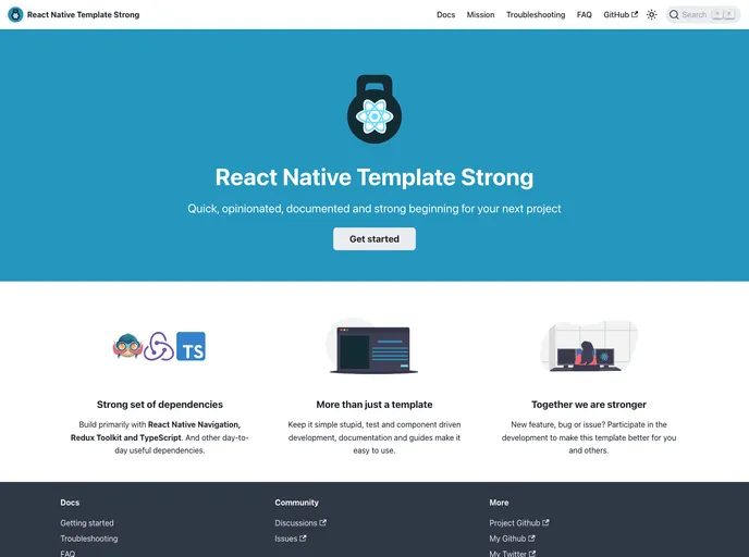 React Native Template Strong