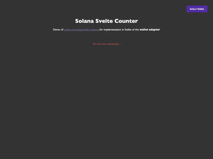 screenshot of Wallet Adapter