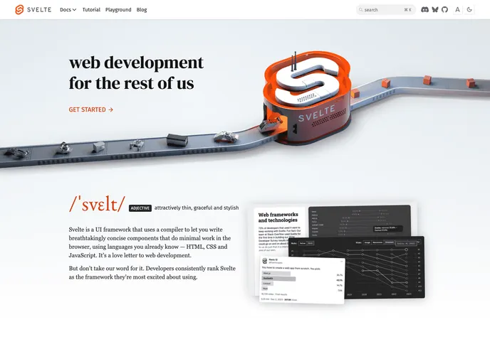 screenshot of Svelte.dev