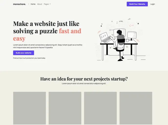 screenshot of Monochore