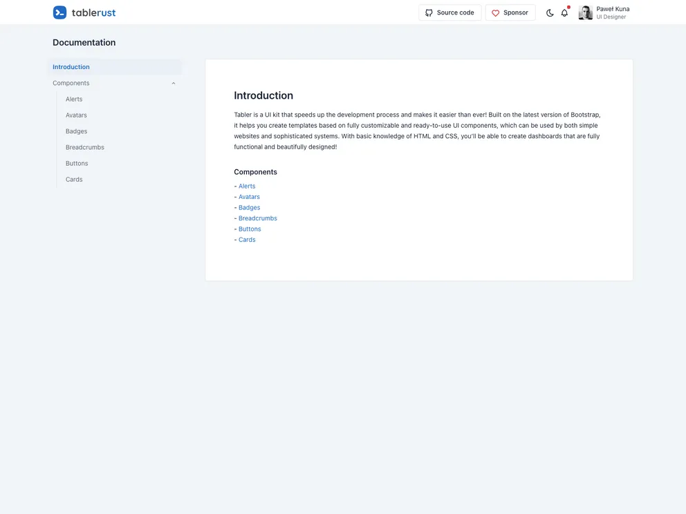 screenshot of Tablerust