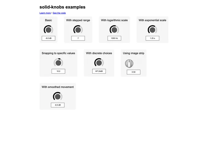 screenshot of Solid Knobs