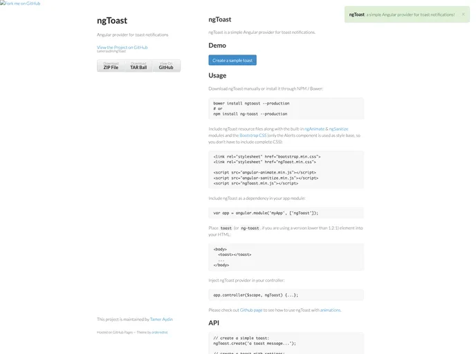 screenshot of NgToast