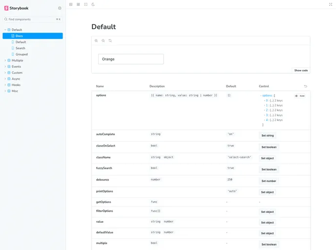 React Select Search