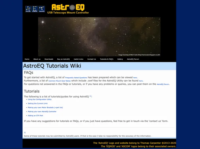 screenshot of AstroEQ