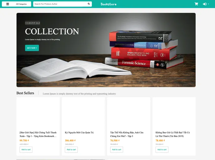 screenshot of Bookstore