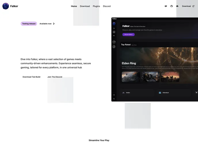 screenshot of Website