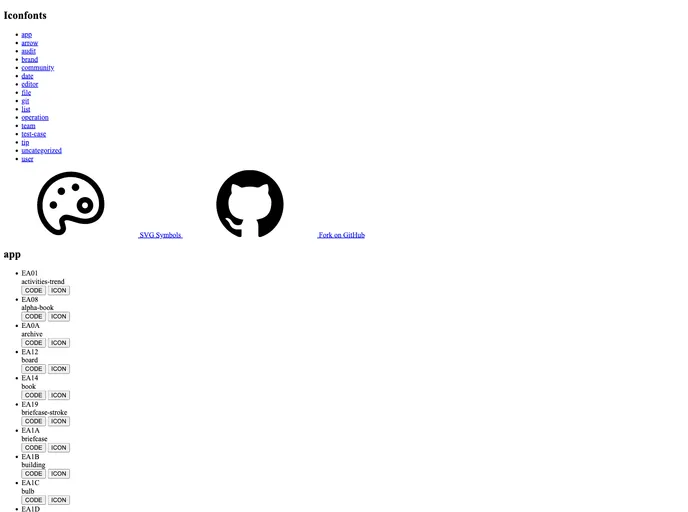 screenshot of TB Icons