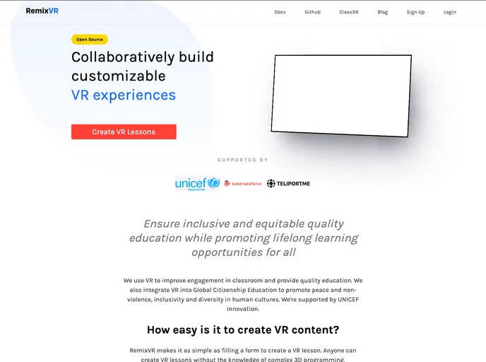 screenshot of Remixvr