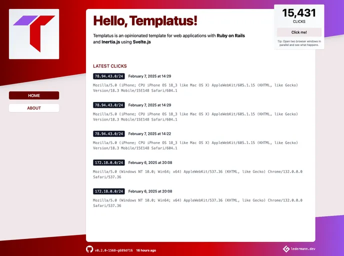 screenshot of Templatus Inertia