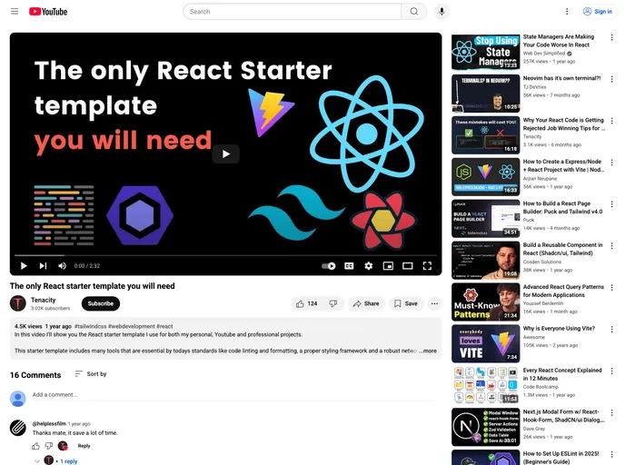 screenshot of Vite React Ts Tailwind Tanstack Query Eslint Prettier