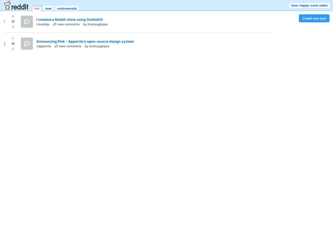 screenshot of Zats Reddit