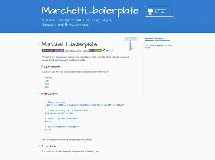 screenshot of Marchetti_boilerplate