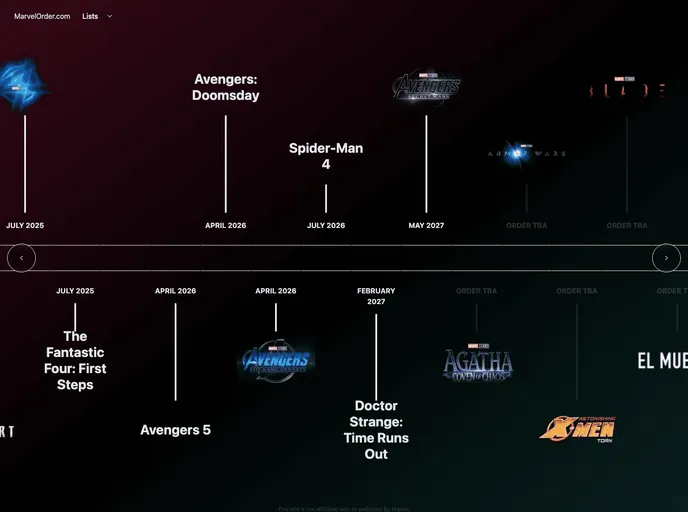 screenshot of Marvelorder