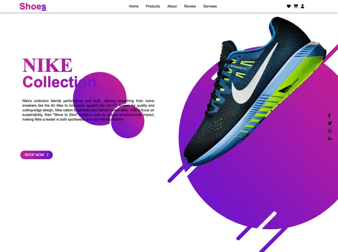 screenshot of Nike_Shoes_website